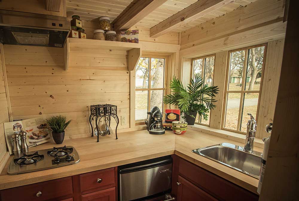 tiny cabin kitchen